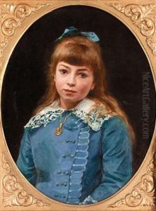 Portrait Of A Young Girl In Blue