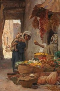 Le Marchand De Fruits by Eugene Alexis Girardet