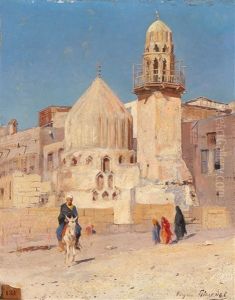 Vor Der Moschee by Eugene Alexis Girardet