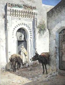 Scene A Tanger by Eugene Alexis Girardet