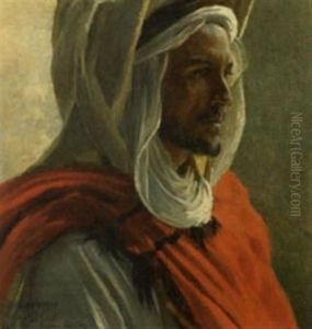 Portrait De Bel Arbi -el Kantar by Eugene Alexis Girardet