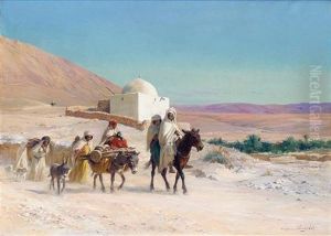La Caravane by Eugene Alexis Girardet