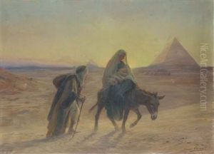 The Flight Into Egypt by Eugene Alexis Girardet