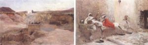 Le Passage Du Pont by Eugene Alexis Girardet