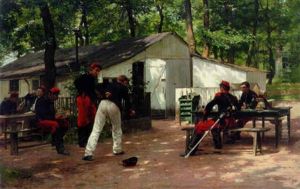 A Game Of Boules by Eugene Alexis Girardet