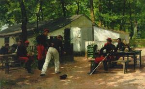 The Game Of Boules by Eugene Alexis Girardet