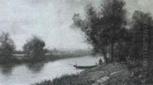 Boating Scene by Eugene Alexis Girardet