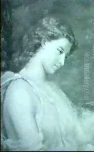 Junge Frau Im Profil by Eugene Alexis Girardet