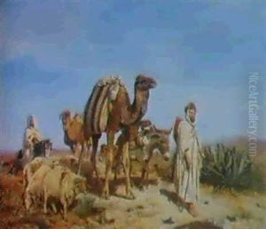 Les Nomades by Eugene Alexis Girardet