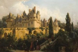 Figures Before Chateau D'usse