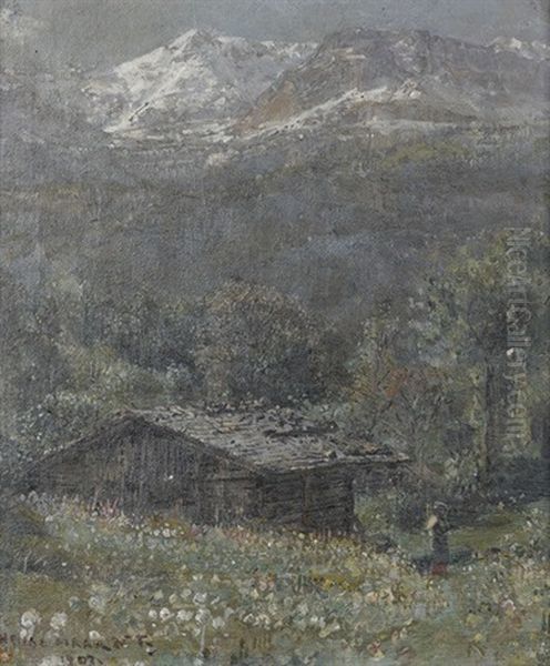 Sommerliche Alpenlandschaft Mit Chalet - view 1