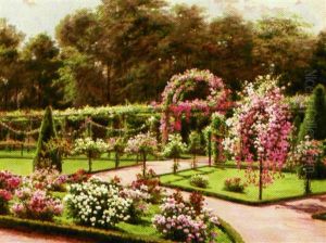 Fra Parken Ved Lystslottet Bagatelle I Bois De Boulogne, Paris by Jules Girardet