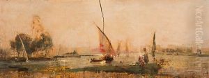 Ansicht Des Hafens Von Kairo by Karl Girardet