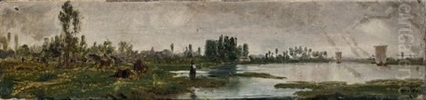 Bord De Riviere, Etude Sur Le Motif - view 1