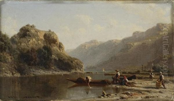 Pecheurs A La Riviere - view 1