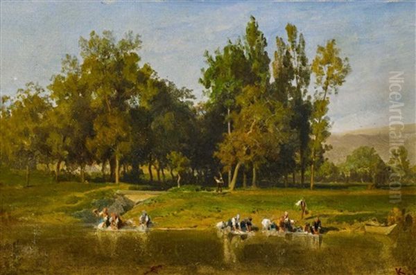 Les Lavandieres A La Riviere - view 1