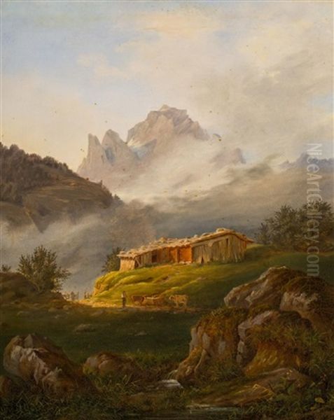 Berglandschaft Mit Alphutte - view 1