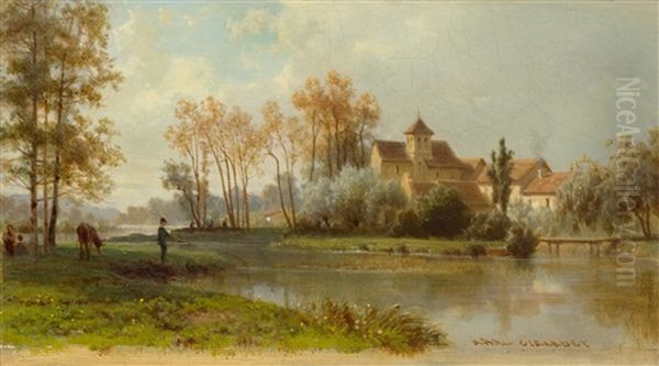 A River Landscape With A Manor - view 1