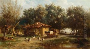 At A Farm by Karl Girardet