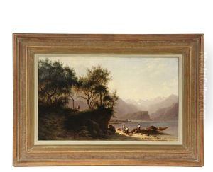Fishermen On A Tyrolese Lake Shore