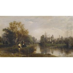 Vue Prise A Garenne (eure) by Karl Girardet