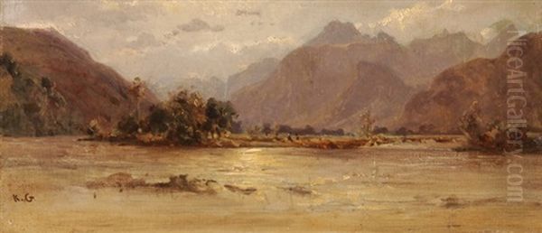Der Brienzersee Bei Abendstimmung - view 1