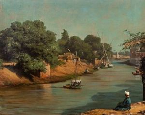 Bords Du Nil by Karl Girardet