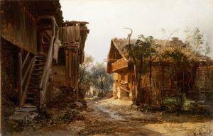 La Rue D'en Haut A Brienz (suisse) by Karl Girardet