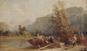 Valley In The Alps by Karl Girardet
