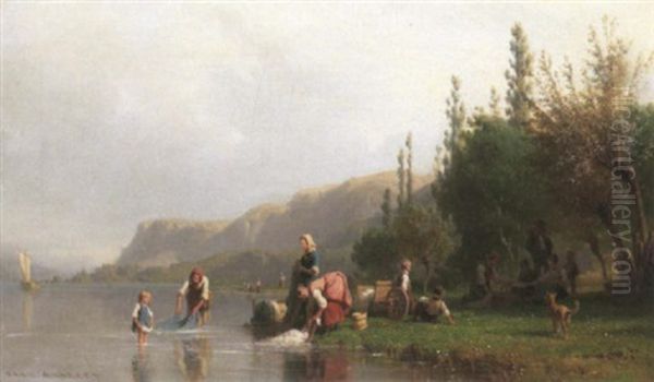 Wascherinnen Am Ufer - view 1