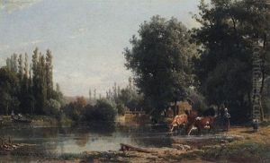 Sommerliche Flusslandschaft Sommerliche Flusslandschaft