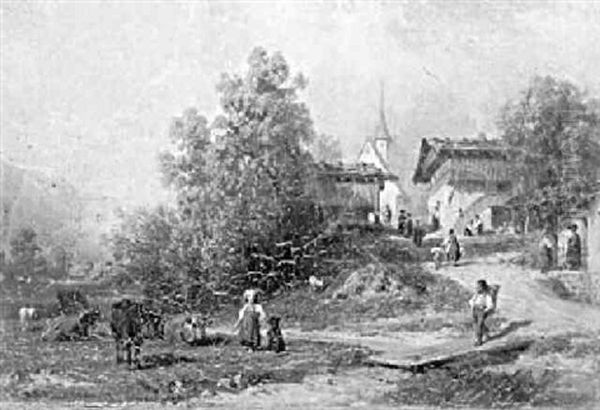 Scene De Village Alpestre - view 1