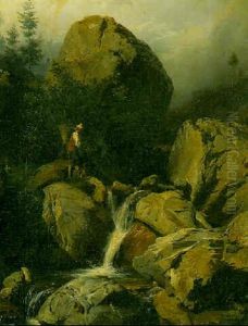 Muhlebach Bei Brienz by Karl Girardet