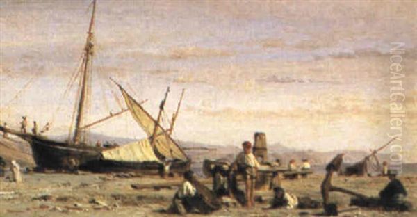 Figures On A Beach - view 1