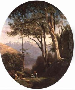 Landschaft Mit Figurenstaffage by Karl Girardet