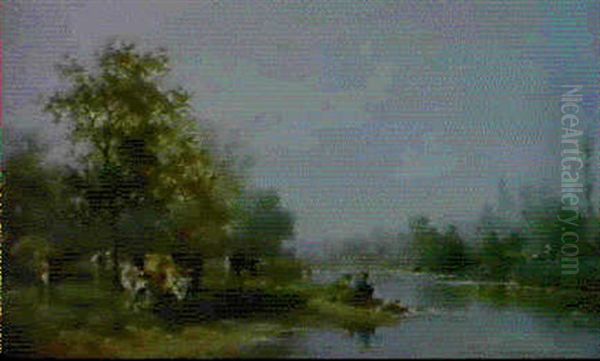 Romantische Flusslandschaft An Einem Sommertag - view 1