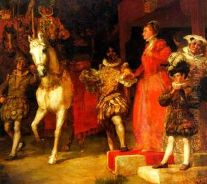 Le Depart De La Reine by Leon Girardet