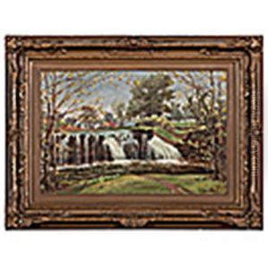 Waterfall Landscape by Frank Joseph Girardin