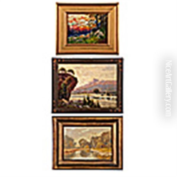 Western Landscapes And Indiana Landscape (3 Works) - view 1