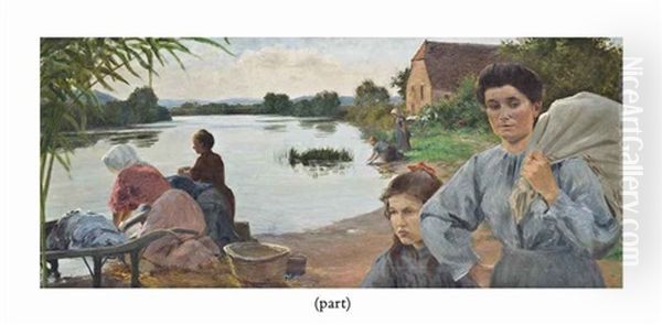 Allegories Of The Four Seasons: Les Lavandieres; La Moisson; Les Vendages; And Les Fagotteuses (set Of 4) - view 1