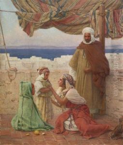 Sur La Terrasse, Tanger by Louis Auguste Girardot