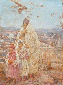 Visite Au Vieux Cimetiere, Maroc by Louis Auguste Girardot