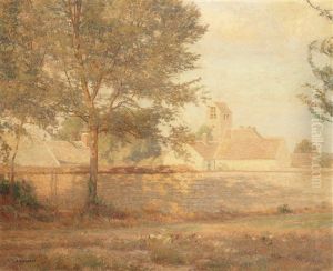 Le Petit Village D'arbonne Pres De La Foret De Fontainebleau by Louis Auguste Girardot