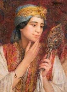 Jeune Orientale Au Miroir
