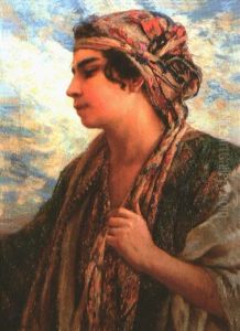 Jeune Marocaine Au Foulard Multicolore