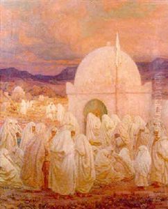 Outside The Mosque by Louis Auguste Girardot