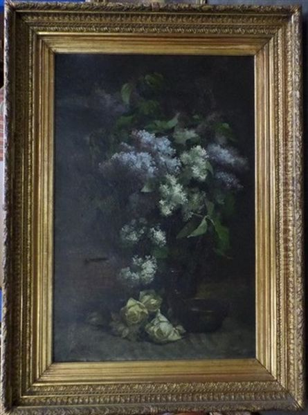 Bouquet De Lilas Dans Un Vase - view 1