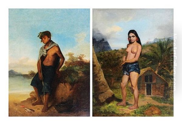 Pecheur Polynesien Et Femme Polynesienne (2 Works) - view 1