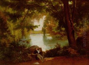 A Nobleman In A Parc by Sebastien Charles Giraud