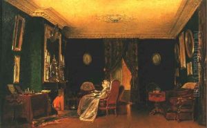 Portrait De Marie De Revigaud, Baronne De Serlay, Dans Son Salon Du 89 Rue De Grenelle
